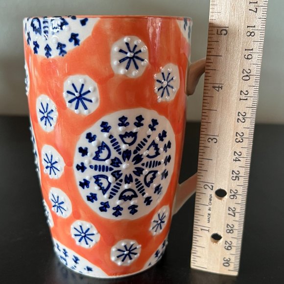 Deauville Veda Dining Dutch Collection Tall Mug w/ Embossed Design - Picture 11 of 12